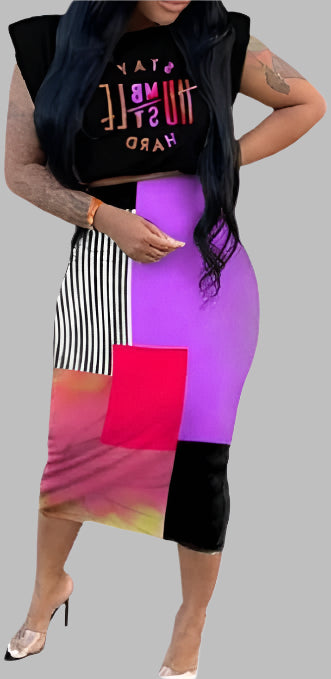 Stay Humble Skirt Set