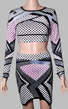 Studded Skirt Set